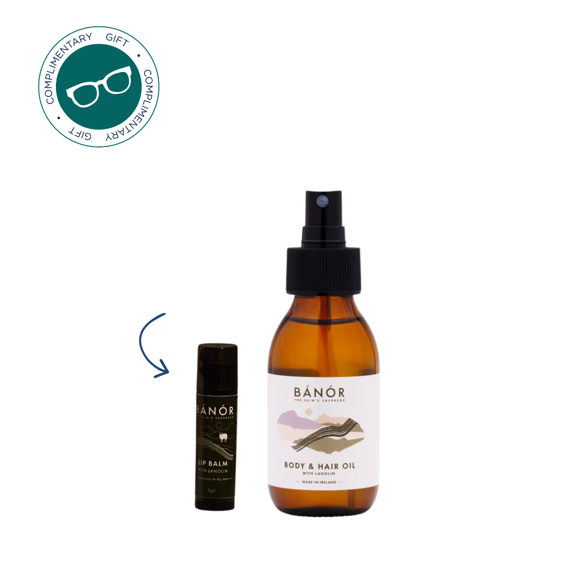 Bánór Body & Hair Oil + FREE Lip Balm Bundle