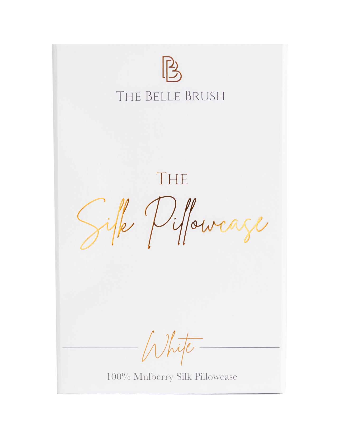 The Belle Brush Silk Pillowcase - White