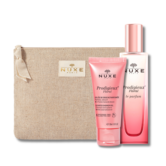 NUXE Gift with Purchase (linen puch, perfume& shower gel