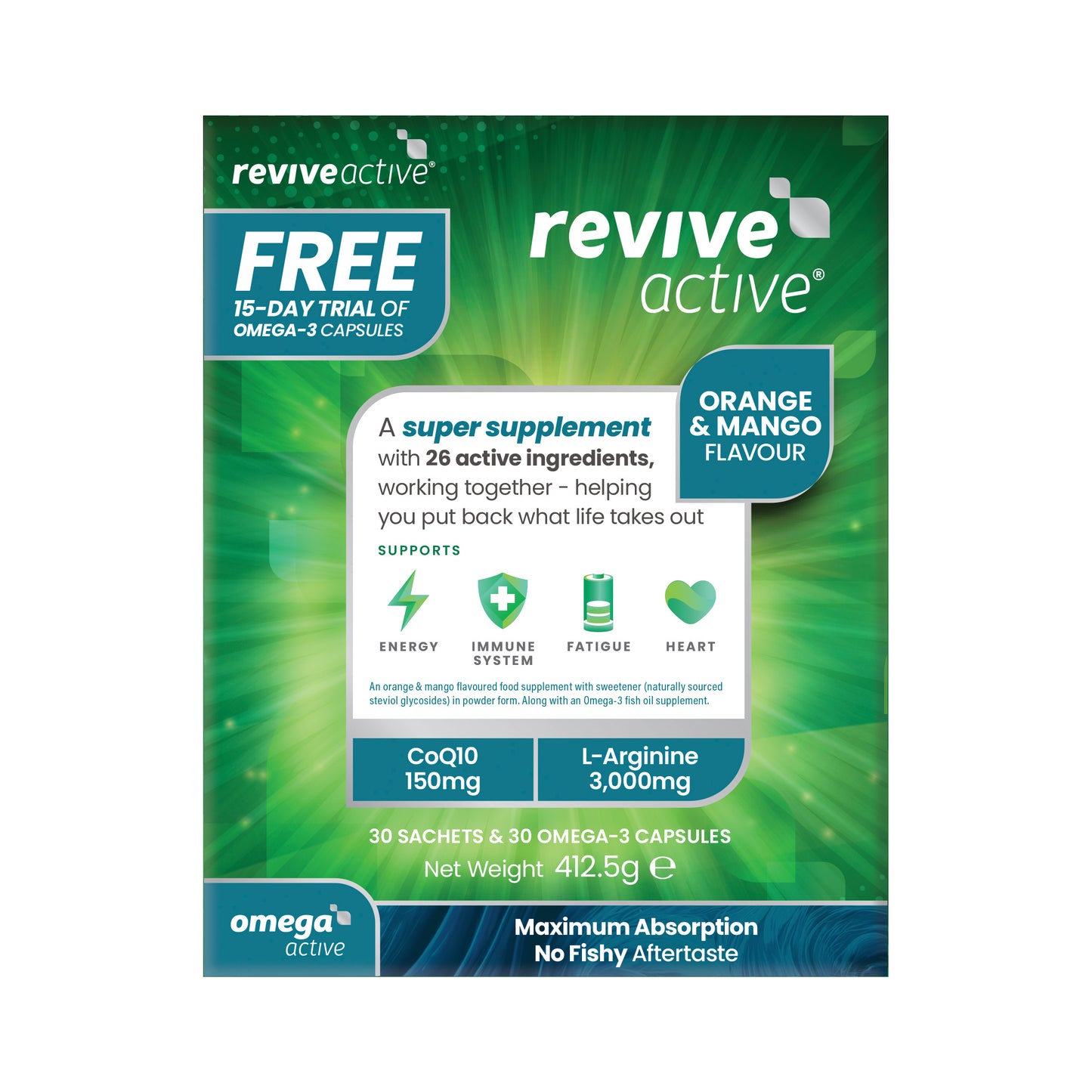 Revive Active Orange & Mango + FREE 15-Day Trial of Omega Active