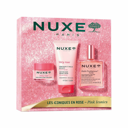 NUXE Christmas Bestseller Floral  Set - Pink Iconics Gift Set