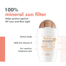 Load image into Gallery viewer, Avène Tinted Mineral Fluid SPF50 40ml
