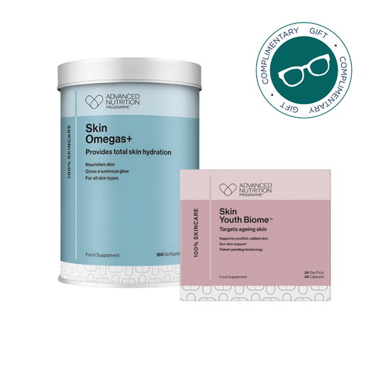 Advanced Nutrition Programme Skin Omegas+ 180 caps & COMPLIMENTARY Skin Youth Biome 30 pack