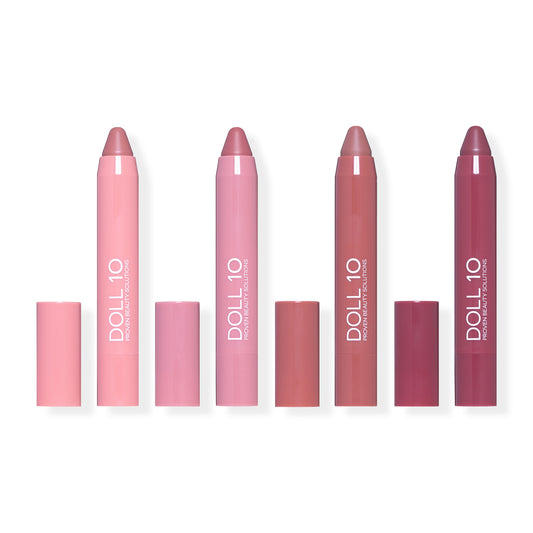 Doll 10 Nude Beach - Peptide Plump Lip Crayon Quad Gift Set