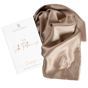 The Belle Brush Silk Pillowcase - Champagne