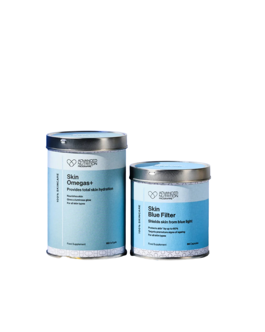 Advanced Nutrition Programme Skin Omegas 180 & COMPLIMENTARY Blue Filter Bundle