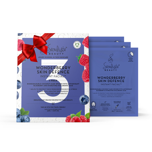 Seoulista Wonderberry Skin Defence Instant Facial 3-Pack Gift Set