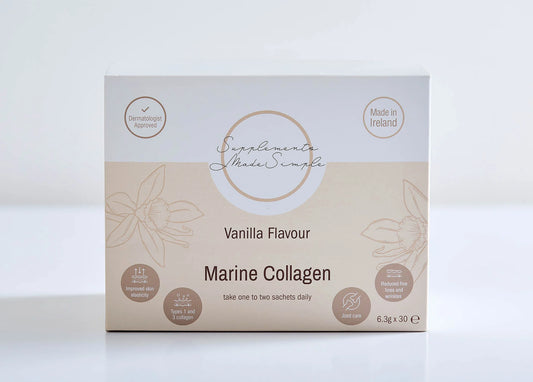 Supplements Made Simple Vanilla Marine Collagen - 30 x Sachets - 5g Collagen per Sachet