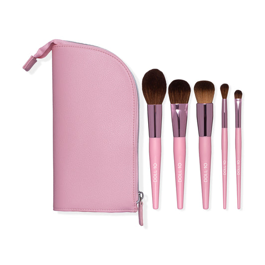 Doll 10 Seas The Day - 5 piece vegan brush collection with bag Gift Set