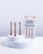 Load image into Gallery viewer, Spotlight Oral Care Sonic Toothbrush Replacement Heads in Rose Gold
