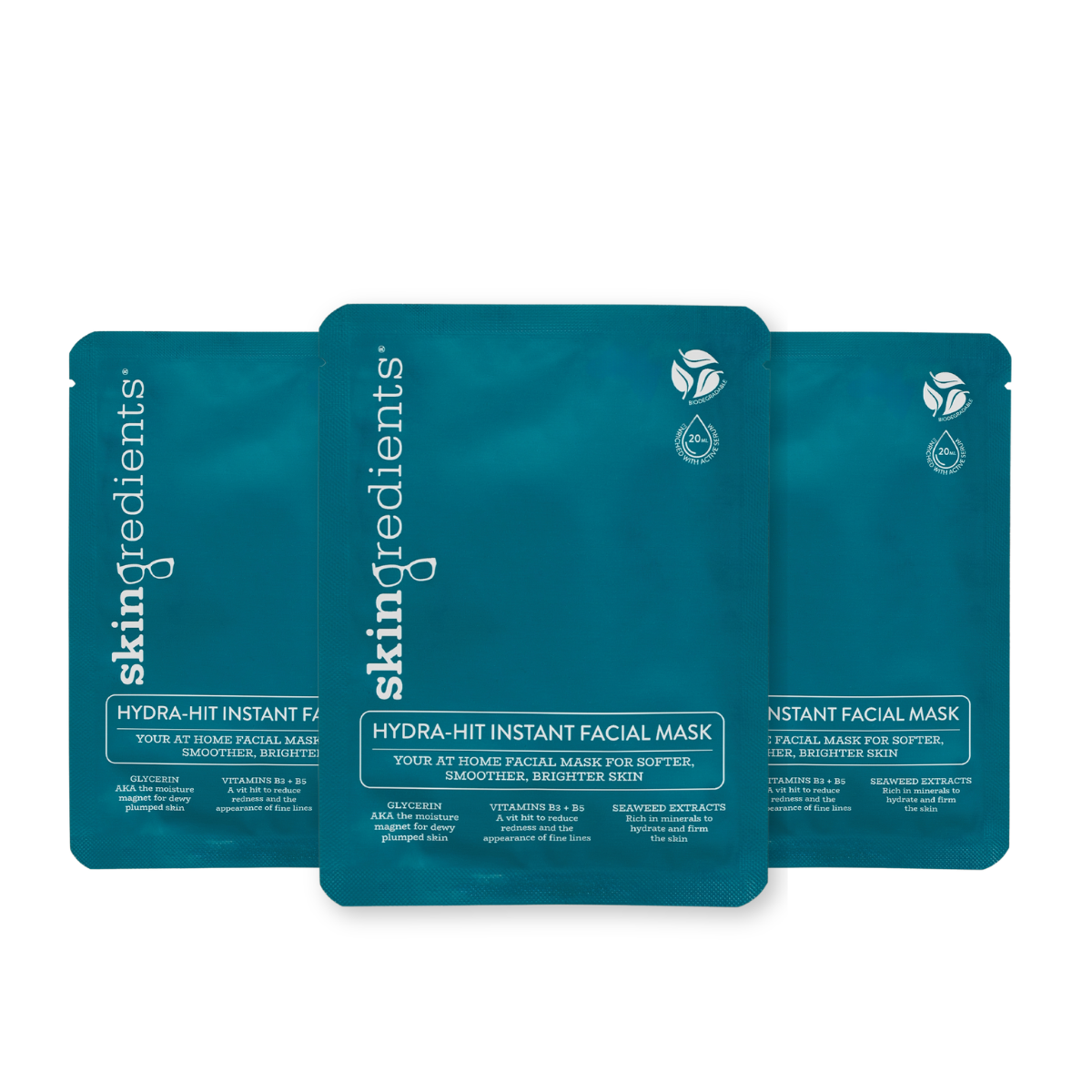 Skingredients Hydra-Hit Instant Facial Mask 3 for €20