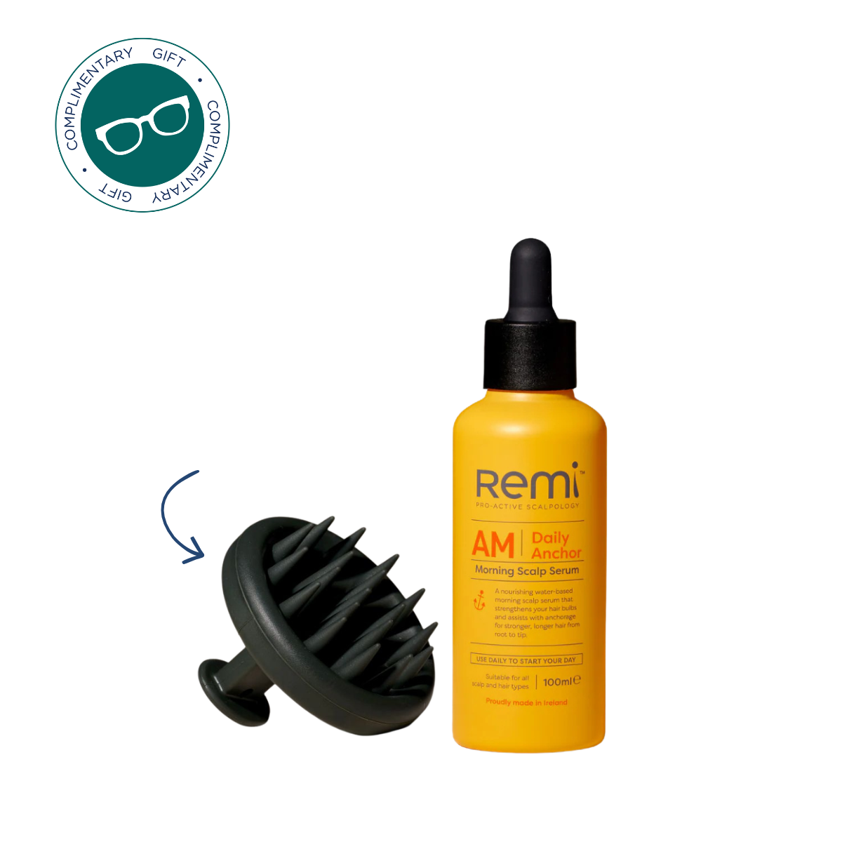 Remi AM | Daily Anchor Morning Scalp Serum & FREE Scalp Massager