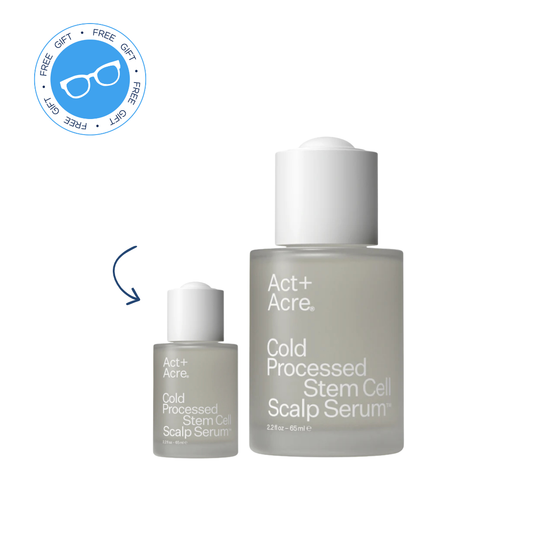 Act+Acre Cold Processed Stem Cell Scalp Serum 65ml & 15ml bottle FREE