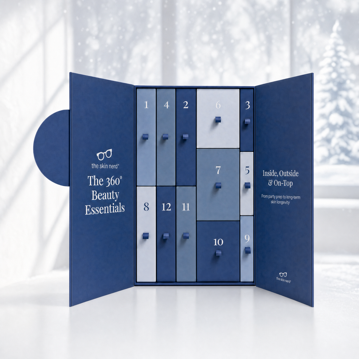 A 12 day beauty and skincare advent calendar by The Skin Nerd