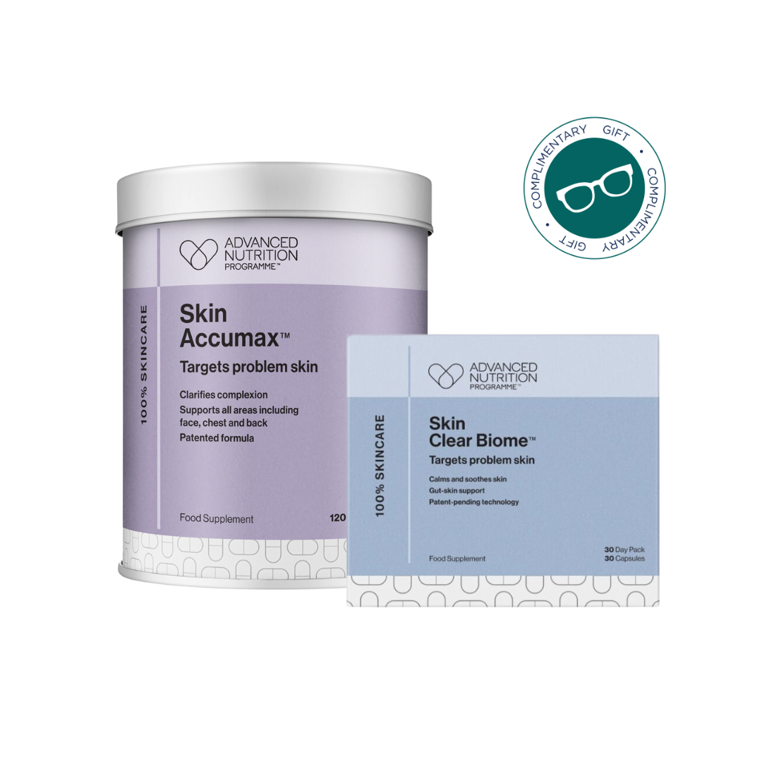 Advanced Nutrition Programme Skin Accumax 120 & COMPLIMENTARY Skin Clear Biomes