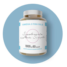 Load image into Gallery viewer, Supplements Made Simple  Omega 3 Fish Oils 1000mg / 60 Capsule
