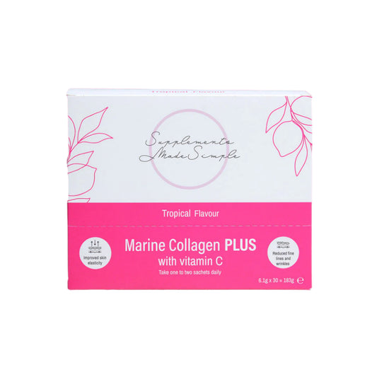 Supplements Made Simple Marine Collagen PLUS with Vitamin C Sachets Tropical Flavour 30 sachets