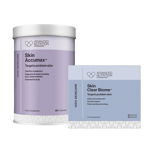Advanced Nutrition Programme Skin Accumax Supersize 180 & COMPLIMENTARY 30-day Skin Clear Biome