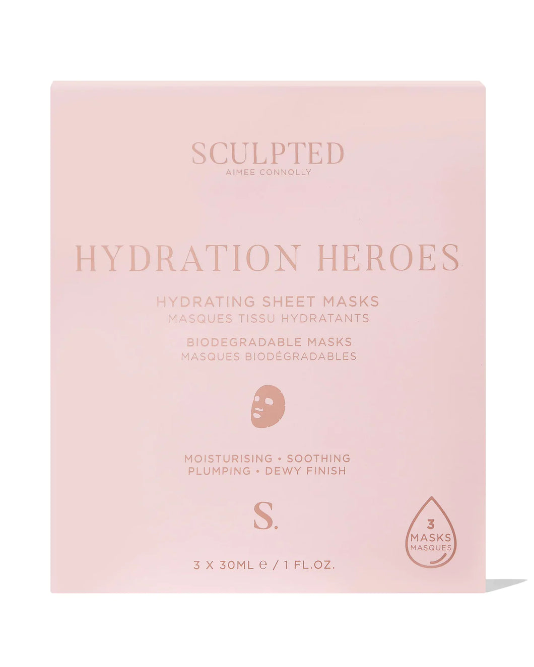 Sculpted by Aimee Hydration Heroes Sheet Masks 3 pack