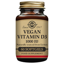 Load image into Gallery viewer, Solgar Vegan Vitamin D3 1000IU (60 capsules) 12536740
